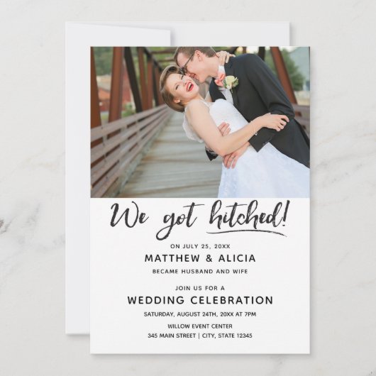 Invitation Nous sommes mariés Annonce de mariage (Devant)