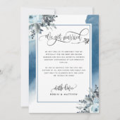 Invitation Nous sommes mariés Annonce de mariage en bleu (Devant)