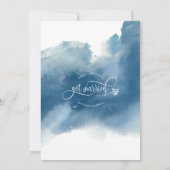 Invitation Nous sommes mariés Annonce de mariage en bleu (Dos)