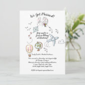 Invitation Nous sommes mariés - Cartons d'invitation de récep (Debout devant)