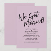 Invitation Nous sommes mariés Casual Clair Réception Simple M (Devant / Derrière)