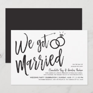 Invitation Nous sommes mariés   Fête de mariage