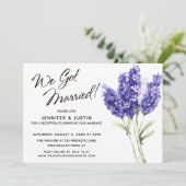 Invitation Nous sommes mariés Fleurs de lavande aquarelle (Debout devant)