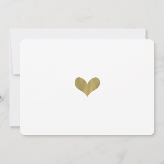 Invitation Nous sommes mariés Gold Modern Photo Mariage Fianç (Dos)