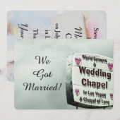 Invitation "Nous sommes mariés" Mariage à Las Vegas annonce (Devant / Derrière)