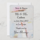 Invitation "Nous sommes mariés" Mariage à Las Vegas annonce (Dos)