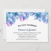 Invitation Nous sommes mariés Réception de mariage à fleurs b (Devant)