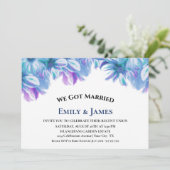 Invitation Nous sommes mariés Réception de mariage à fleurs b (Debout devant)