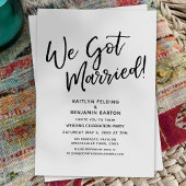 Invitation "Nous sommes mariés !" Réception de mariage avec u