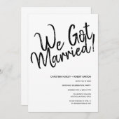 Invitation "Nous sommes mariés!" Réception de mariage décontr (Devant / Derrière)