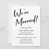 Invitation Nous sommes mariés Réception de mariage moderne Ra (Devant)