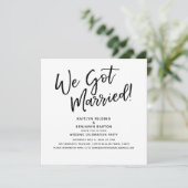 Invitation "Nous sommes mariés !" Réception de mariage selon (Debout devant)