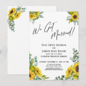 Invitation Nous sommes mariés ! Réception des tournesols d'eu (Devant / Derrière)