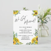 Invitation Nous sommes mariés ! Réception des tournesols d'eu (Debout devant)