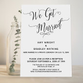 Invitation "Nous sommes mariés" Réception élégante après le m