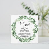 Invitation Nous sommes mariés Réception seulement Couronne ve (Debout devant)