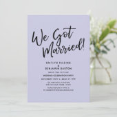 Invitation Nous sommes mariés ! Réception simple et décontrac (Debout devant)