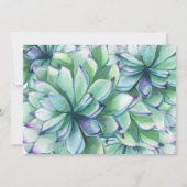 Invitation Nous sommes mariés Scénario avec Succulentes à l'a (Dos)