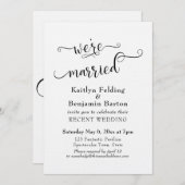 Invitation Nous sommes mariés Typographie Mariage Réception d (Devant / Derrière)