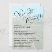 Invitation Nous sommes mariés Typographie Ondulation Sable Aq (Devant)