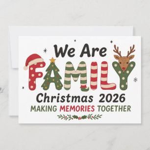 Invitation Nous sommes Noël en famille 2026 Création de souve