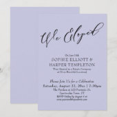 Invitation Nous sommes partis en amoureux, Célébration élégan (Devant / Derrière)