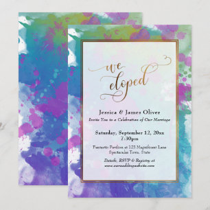 Invitation Nous sommes partis en cachette Abstrait Couleur de