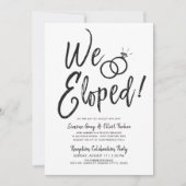 Invitation Nous sommes partis en cachette | Petite fête après (Devant)