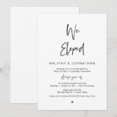 Invitation Nous sommes partis en cachette, Police noire, Fête (Devant / Derrière)