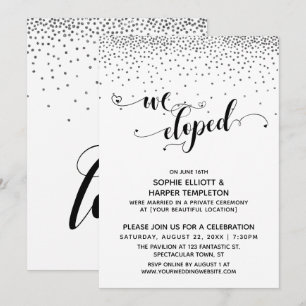 Invitation Nous sommes partis en cachette pour un mariage Scr