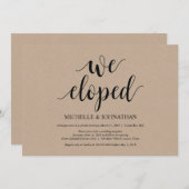 Invitation Nous sommes partis en cachette, Réception de maria (Devant / Derrière)