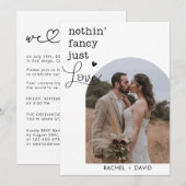 Invitation Nous sommes partis en cachette Rien de fantaisiste (Devant / Derrière)