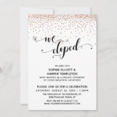 Invitation Nous sommes partis en cachette Script Copper Confe (Devant)