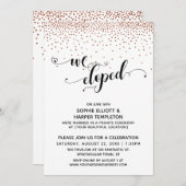 Invitation Nous sommes partis en cachette Script Copper Confe (Devant / Derrière)