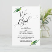 Invitation Nous sommes partis en elopement avec un script éla (Debout devant)