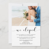 Invitation Nous sommes partis en voyage de noces Annonce élég (Devant)