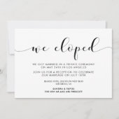 Invitation Nous sommes partis en voyage de noces Annonce élég (Devant)