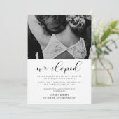 Invitation Nous sommes partis en voyage de noces Design éléga (Debout devant)