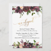 Invitation Nous sommes partis en voyage en Bourgogne rouge fo (Devant)