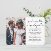 Invitation Nous sommes partis ensemble 2 Réception de mariage (Debout devant)