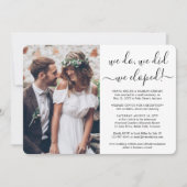 Invitation Nous sommes partis ensemble 2 Réception de mariage (Devant)