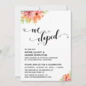 Invitation Nous sommes partis ensemble Script Fleurs aquarell (Devant)