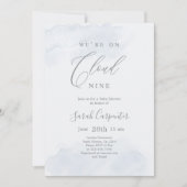 Invitation Nous sommes sur Cloud 9 Baby shower Boy (Devant)