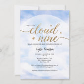 Invitation Nous sommes sur Cloud 9 Baby shower Neutre (Devant)