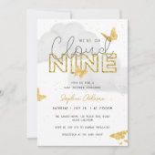 Invitation Nous Sommes Sur Cloud Neuf Baby shower De Papillon (Devant)