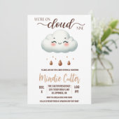 Invitation Nous sommes sur Cloud Nine, Sprinkle Bébé Neutre,  (Debout devant)