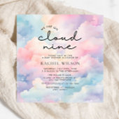 Invitation Nous sommes sur le Baby shower Cloud 9