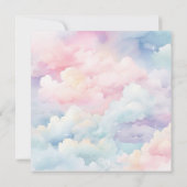 Invitation Nous sommes sur le Baby shower Cloud 9 (Dos)