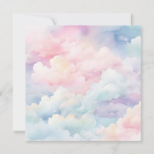 Invitation Nous sommes sur le Baby shower Cloud 9 (Dos)