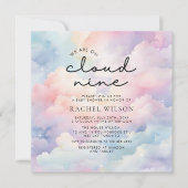 Invitation Nous sommes sur le Baby shower Cloud 9 (Devant)